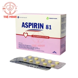 Aspirin 81 Agimexpharm - Phòng ngừa nguyên phát và dự phòng thứ phát nhồi máu cơ tim