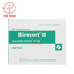 Biresort 10 Bidiphar - Thuốc phòng và điều trị cơn đau thắt ngực