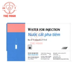 Water for injection 5ml (Nước cất pha tiêm) Pymepharco - Dung môi hoà tan thuốc tiêm bột