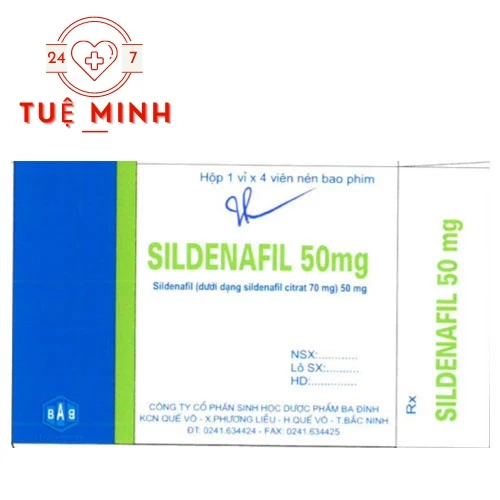 Sildenafil 50mg Ba Đình - Thuốc điều trị rối loạn cương dương