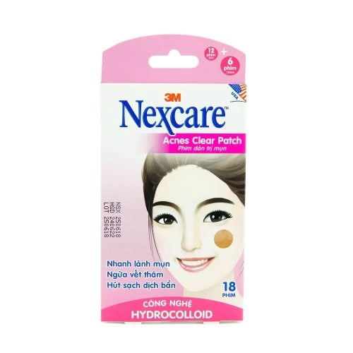 Nexcare Acnes Clear Patch - Phim dán trị mụn 18 miếng