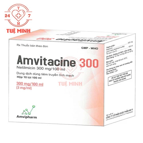 Amvitacine 300 - Thuốc tiêm điều trị nhiễm khuẩn của DP Am Vi