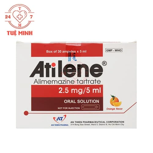 Atilene 2.5mg/5ml An Thiên Pharma - Thuốc đều trị triệu chứng các biểu hiện dị ứng