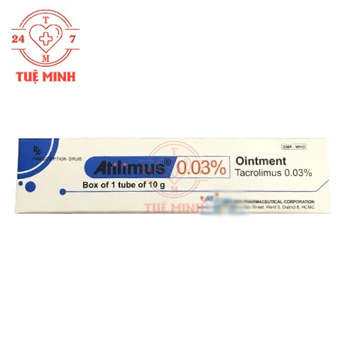 Atilimus 0,03% 10g - Gel bôi điều trị chàm da hiệu quả