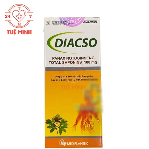 Diacso 100mg Mediplantex - Viên uống hỗ trợ điều trị đột quỵ