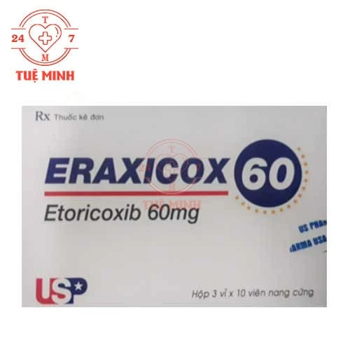 Eraxicox 60mg - Thuốc giảm đau, kháng viên hiệu quả của US Pharma USA 