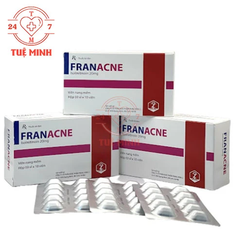 Franacne 20mg - Thuốc  điều trị viêm trứng cá nặng của dược phẩm TW2