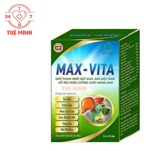 Max-vita - Viên uống hỗ trợ thanh nhiệt, giải độc, cải thiện chức năng gan