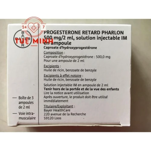 Progesterone retard pharlon 500mg/2ml