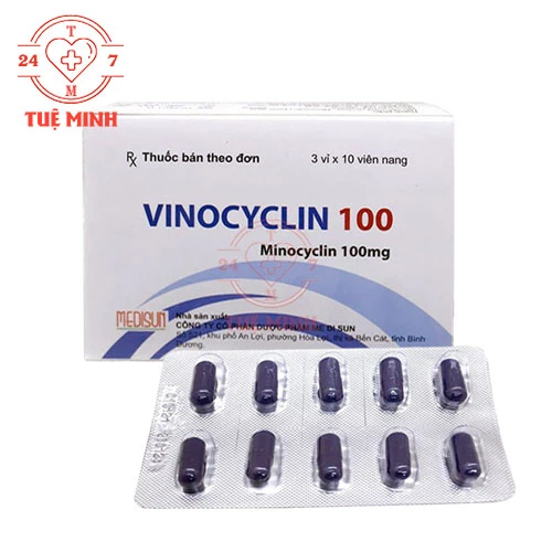 Vinocylin 100 - Thuốc điều trị mụn trứng cá, bệnh lậu cầu hiệu quả