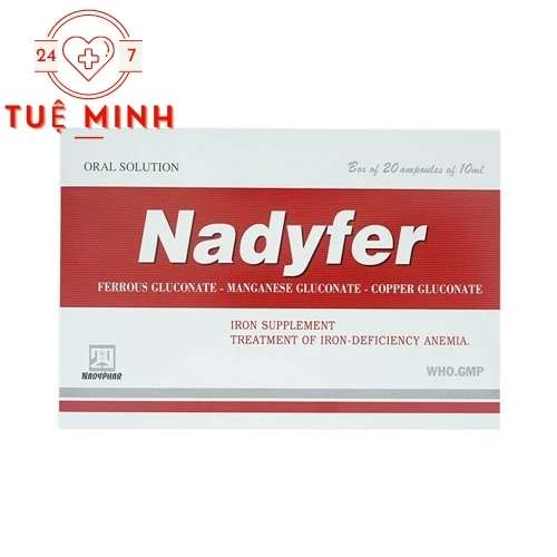 Nadyfer - Hỗ trợ bổ sung sắt cho cơ thể hiệu quả