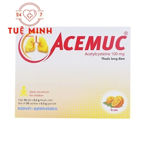 Acemuc 100mg - Thuốc điều trị viêm phế quản hiệu quả