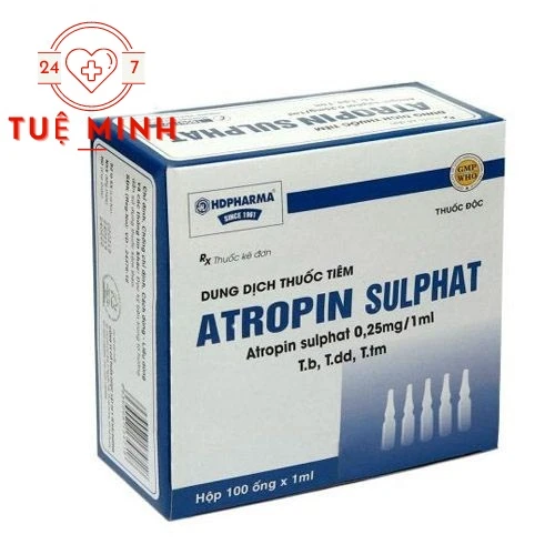 Atropin Sulphat HDPharma - Thuốc điều trị tiêu chảy, co thắt phế quản