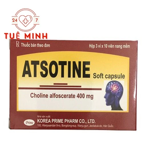 Atsotine Soft Capsule 400mg - Thuốc điều trị đột quỵ, chấn thương sọ não