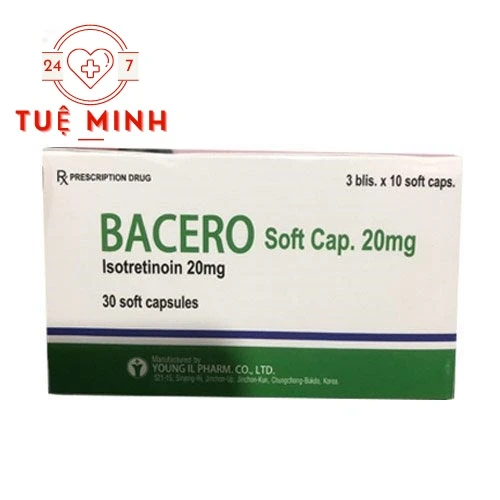 Bacero Soft Cap. 20mg - Thuốc điều trị bệnh da liễu hiệu quả 