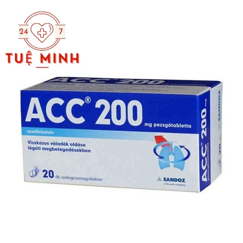 Acc Pluzz 200 - Thuốc điều trị rối loạn dịch tiết hô hấp hiệu quả