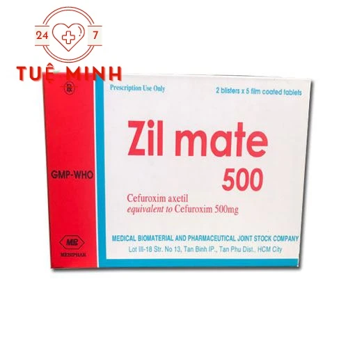 Zil mate 500mg - Thuốc điều trị tình trạng nhiễm khuẩn hiệu quả 