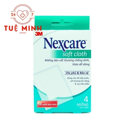 Nexcare soft cloth 8x12cm - Miếng dán vết thương B300, 3 miếng/gói