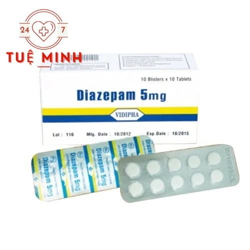 Diazepam 5mg - Thuốc điều trị rối loạn lo âu, trầm cảm hiệu quả