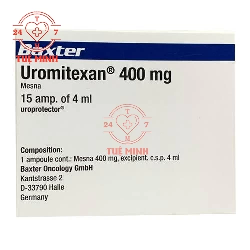 Uromitexan 400mg/ 4ml - Thuốc phòng ngừa độc tính trên niệu đạo 