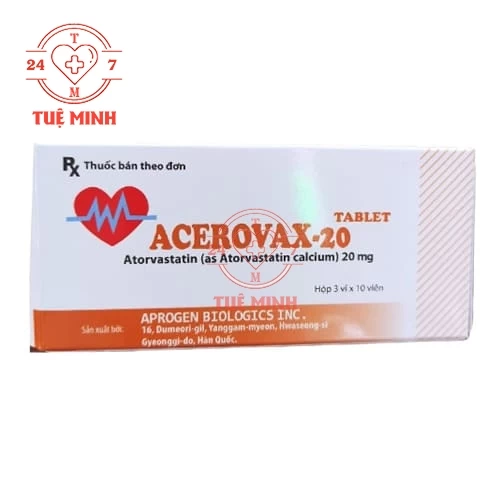 Acerovax 20 - Atorvastatin 20mg Aprogen