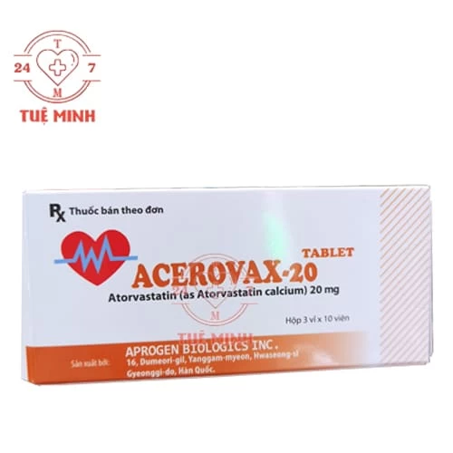 Acerovax 20 - Atorvastatin 20mg Aprogen