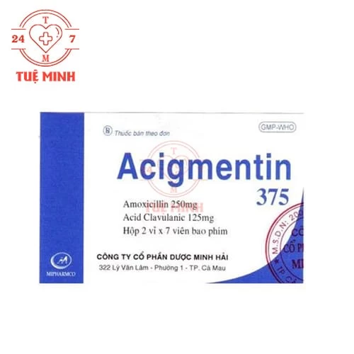 Acigmentin 375 Mipharmco - Thuốc điều trị nhiễm khuẩn
