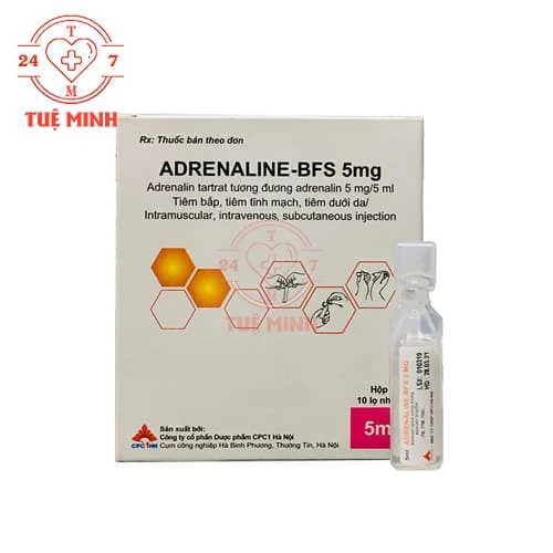 Adrenaline-BFS 5mg/5ml CPC1HN - Thuốc hồi sức tim phổi