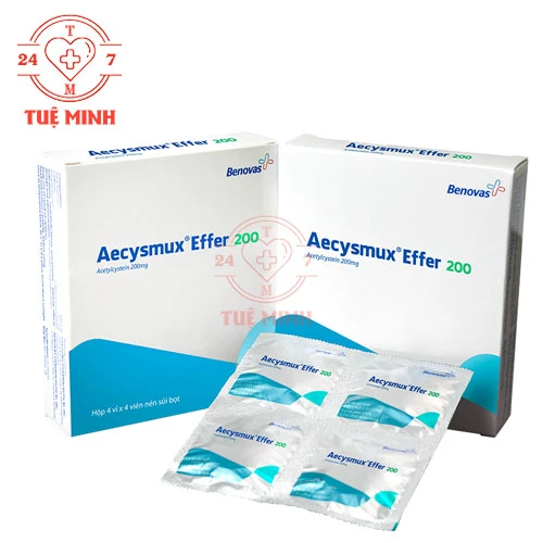 Aecysmux 200 Effer DCL - Thuốc tiêu chất nhầy trong viêm phế quản
