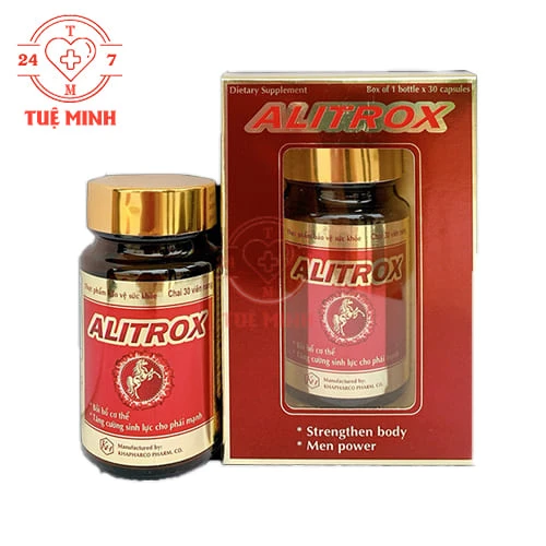 Alitrox Khapharco (lọ 30 viên) - Hỗ trợ cải thiện sinh lý nam