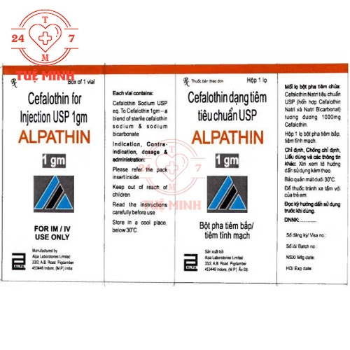 Alpathin 1g Alpa - Thuốc điều trị nhiễm khuẩn đường tiêm