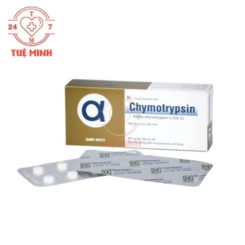 Alpha Chymotrypsin 4200IU Bidiphar - Thuốc điều trị giảm phù nề sau phẫu thuật