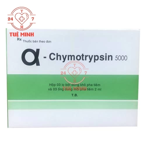 Alpha chymotrypsin 5000iu bình định