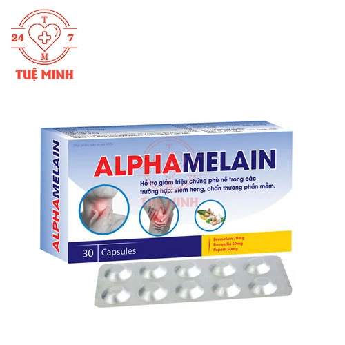 Alpha Melain Santex - Hỗ trợ giảm phù nề, chống viêm hiệu quả