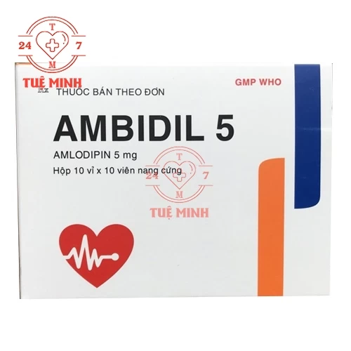 Ambidil 5 Bidiphar - Thuốc điều trị tăng huyết áp