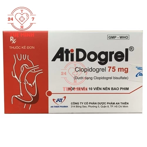 AtiDogrel An Thien Pharma - Thuốc điều trị sau đột quỵ, nhồi máu cơ tim