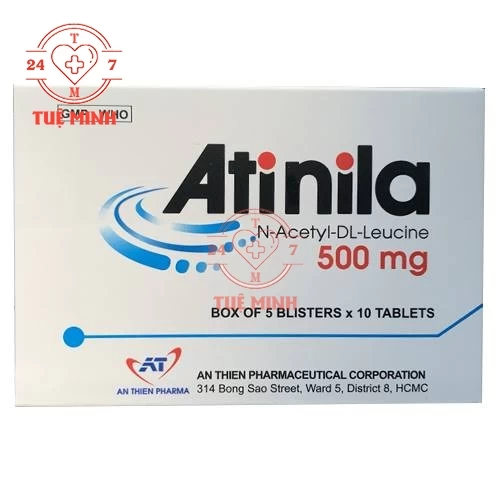 Atinila 500mg An Thien Pharma - Viên nén điều trị chóng mặt hiệu quả