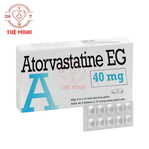 Atorvastatine EG 40mg Pymepharco - Thuốc làm giảm cholesterol toàn phần