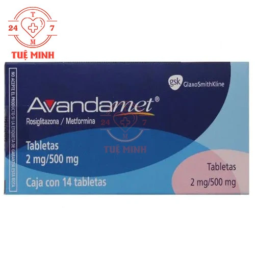 Avandamet 2mg/500mg - Thuốc điều trị đái tháo đường tuýp 2 hiệu quả