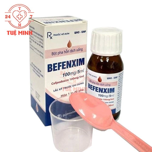 Befenxim 100mg/5ml Dopharma (60ml) - Thuốc điều trị nhiễm khuẩn hiệu quả