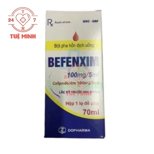 Befenxim 100mg/5ml Dopharma (60ml) - Thuốc điều trị nhiễm khuẩn hiệu quả