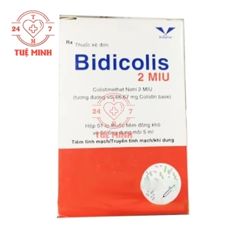 Bidicolis 2 MIU - Thuốc điều trị nhiễm khuẩn hiệu quả Bidiphar