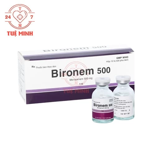 Bironem 500 Bidiphar - Thuốc điều trị nhiễm khuẩn