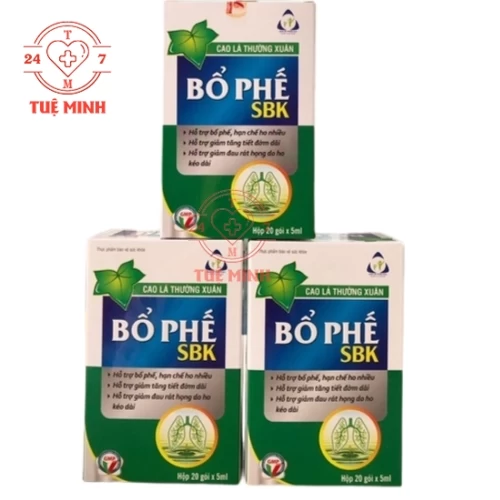 Bổ phế SBK - Sản phẩm hỗ trợ giảm ho, đau rát họng của Vinpharma