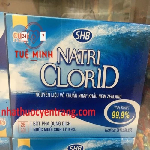 Bột pha dung dịch muối sinh lý natri clorid