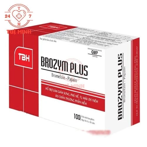 Brozym Plus Takarai - Viên uống hỗ trợ giảm sưng, phù nề do viêm, chấn thương