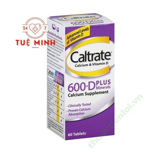 Caltrate 600+ d plus minerals 60 viên