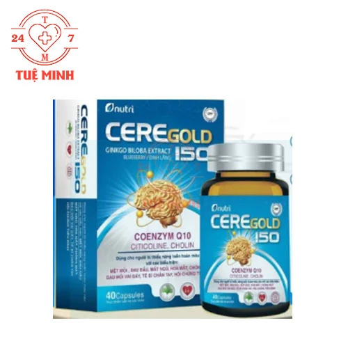 Ceregold 150 Santex - Viên uống hoạt huyết, tăng cường lưu thông máu não