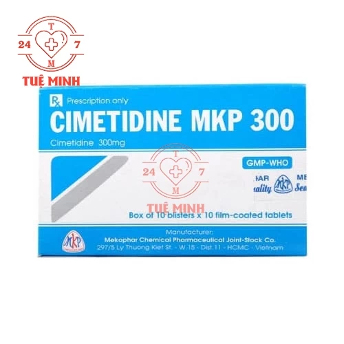 Cimetidine MKP 300mg - Thuốc điều trị viêm loét dạ dày tá tràng hiệu quả