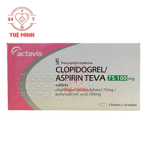 Clopidogrel/Aspirin Teva 75/100mg Actavis